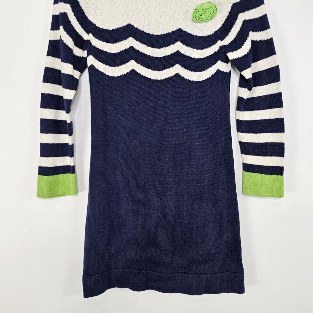 Lilly Pulitzer Girls Sweater Dress Youth 10 Navy Ivory Green Wedding Guest Party - Picture 9 of 9